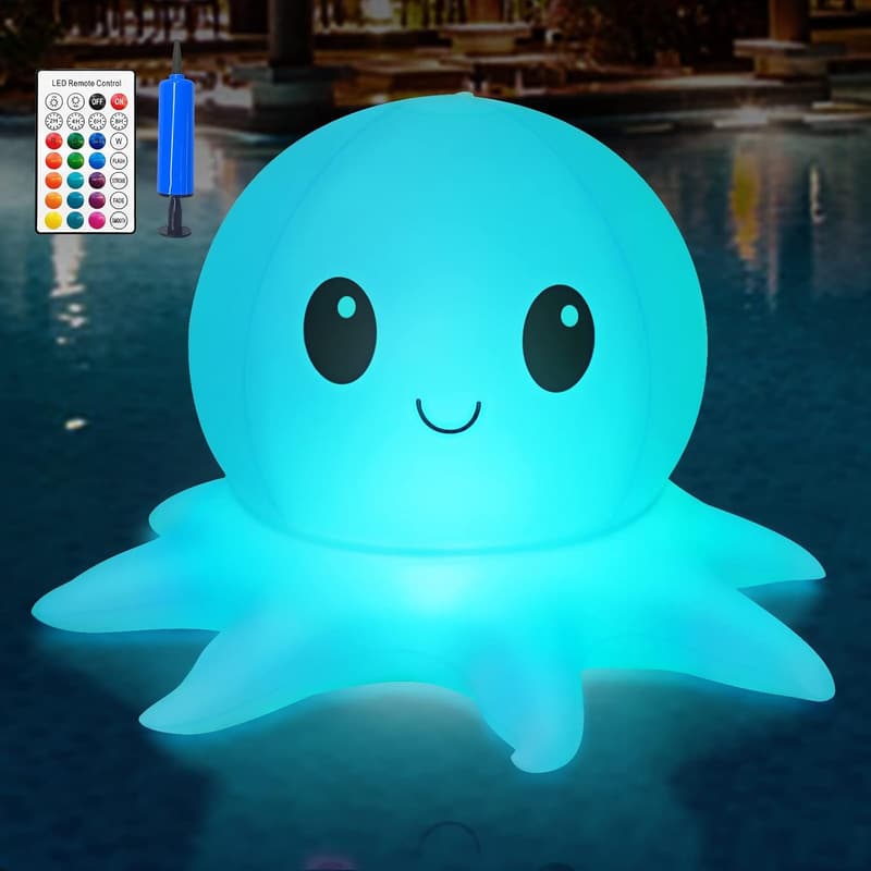 Aufblasbare Solar Poollichter mit Fernbedienung, 16 Farben, IP68, für Gartenparty