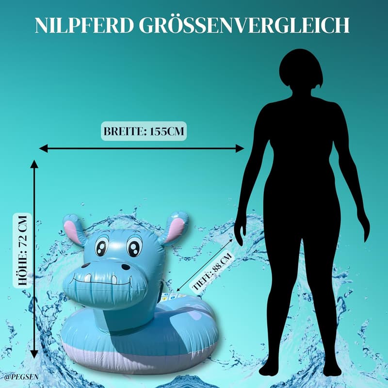 XXL Aufblasbares Schwimmtier für Kinder - Pool Spielzeug