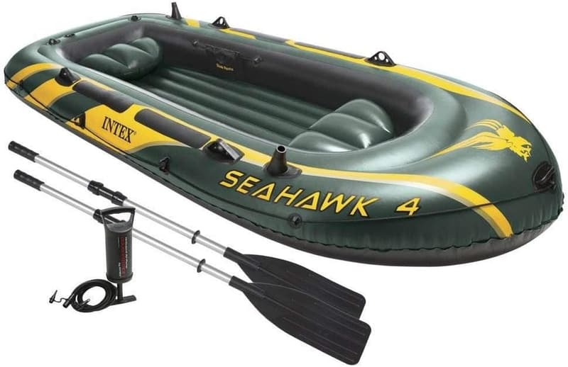 Intex Seahawk 4 Schlauchboot Set - 4-teilig - 351 x 145 x 48 cm - Grün