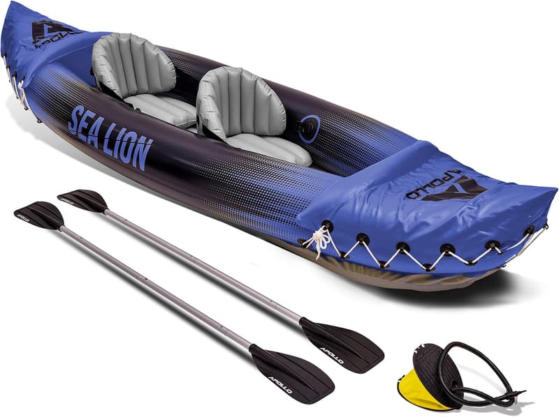Apollo Kajak Sea Lion | Aufblasbares Kajak für 2 Personen, 312 x 91 cm, stabil und bequem