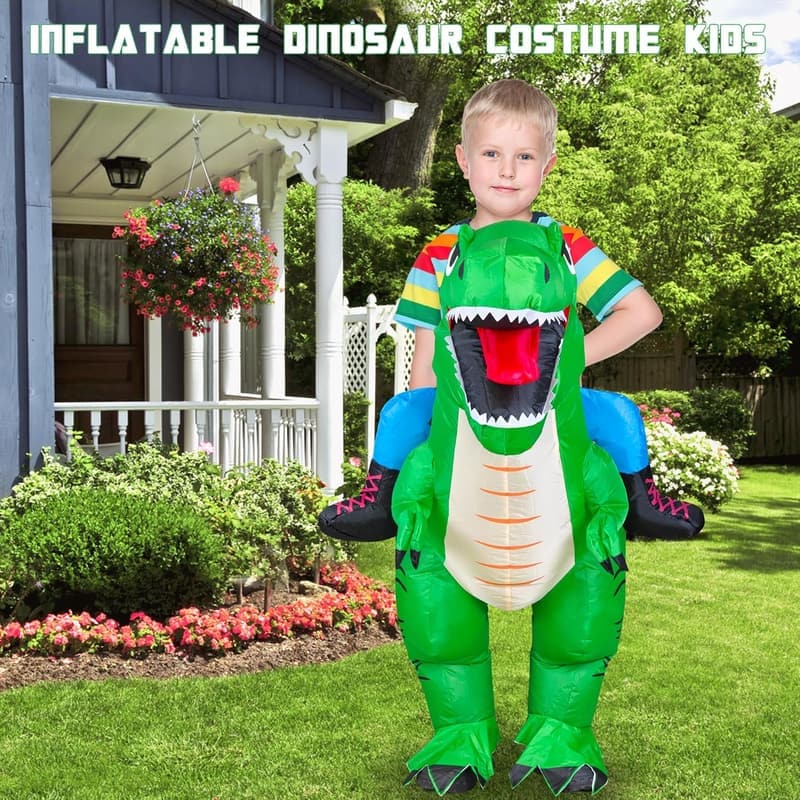 Aufblasbares T-Rex Kostüm für Kinder und Erwachsene, Halloween Cosplay