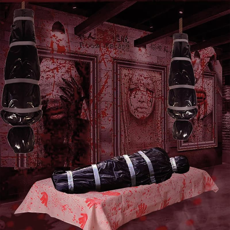 Realistische aufblasbare Leiche für Halloween | Gruselige Wanddekoration