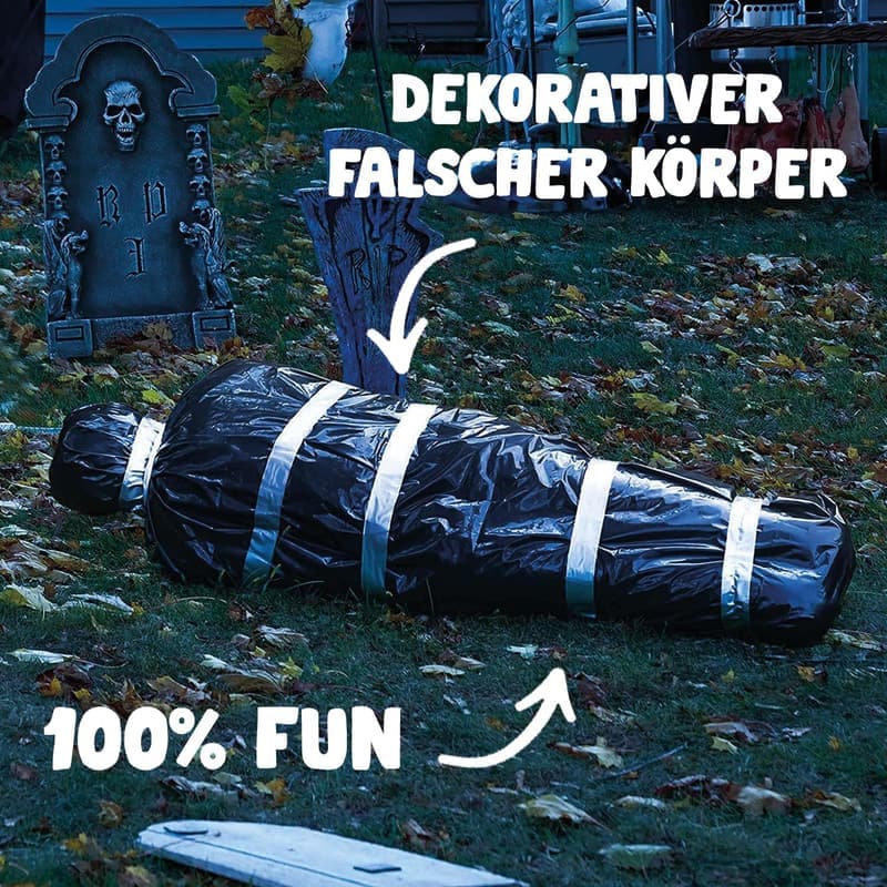 Realistische aufblasbare Leiche für Halloween | Gruselige Wanddekoration