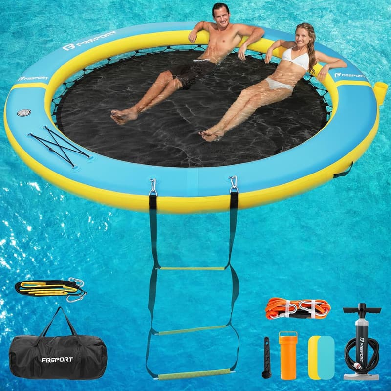 Aufblasbare Schwimminsel mit Getränkehalter, 240 cm