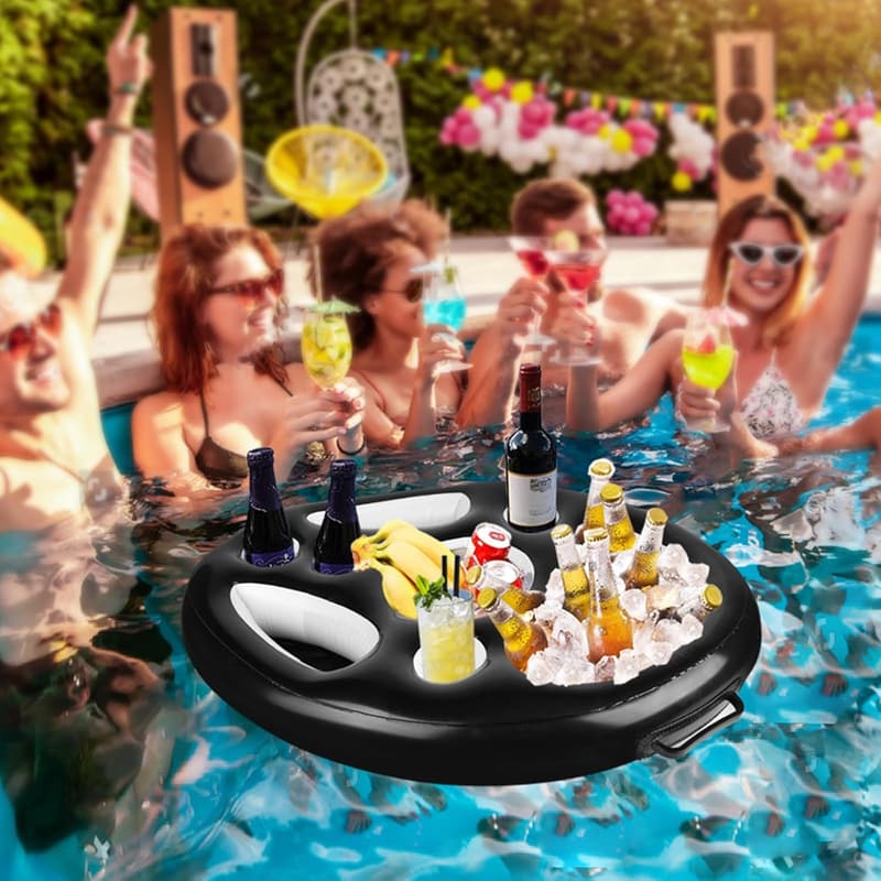 Aufblasbarer Getränkehalter für den Pool – Mehrfarbig, 8 Öffnungen