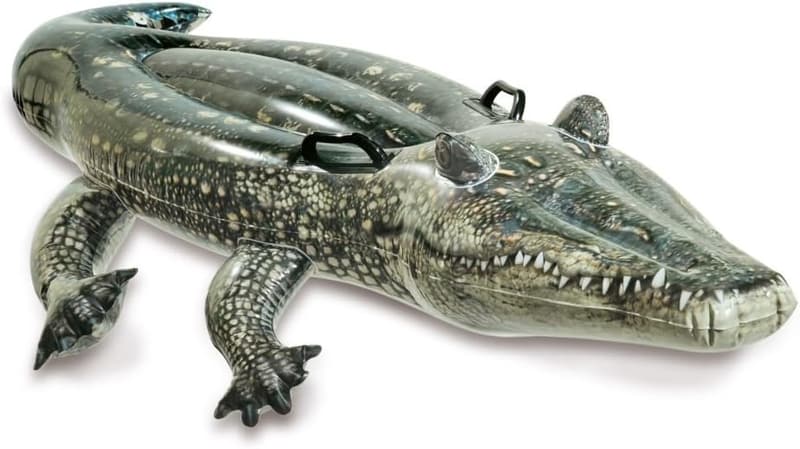Aufblasbares Alligator-Reittier aus Vinyl, 170x86 cm