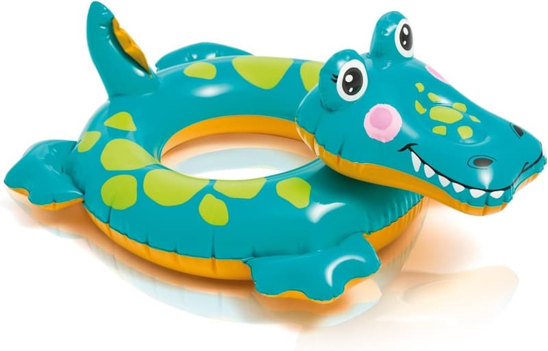 Aufblasbarer Krokodil-Schwimmring für Kinder, 72 x 66 cm