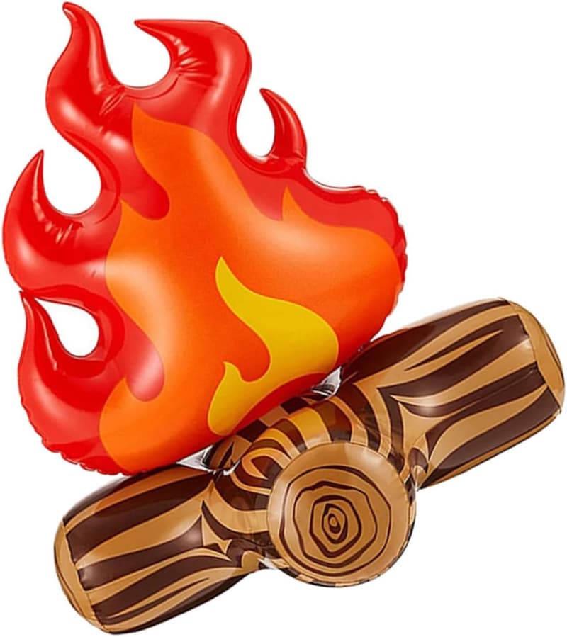Aufblasbares Lagerfeuer für Campingpartys – lebhaftes PVC-Dekor
