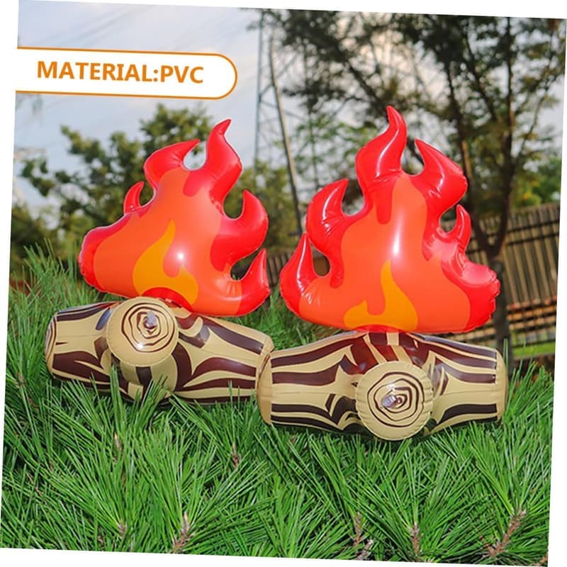 Aufblasbares Lagerfeuer für Campingpartys – lebhaftes PVC-Dekor