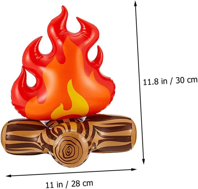 Aufblasbares Lagerfeuer für Campingpartys – lebhaftes PVC-Dekor
