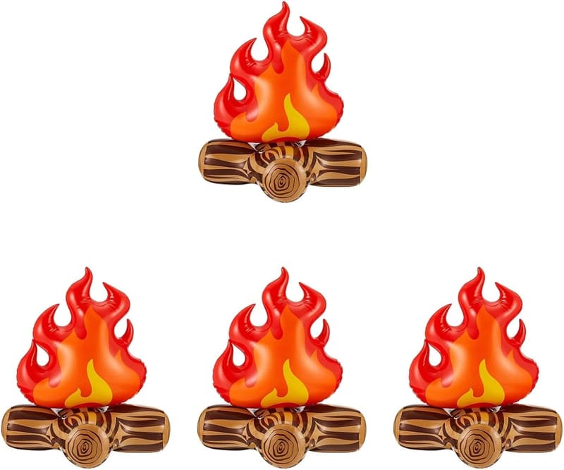 Aufblasbares Lagerfeuer-Set aus PVC für Garten und Camping