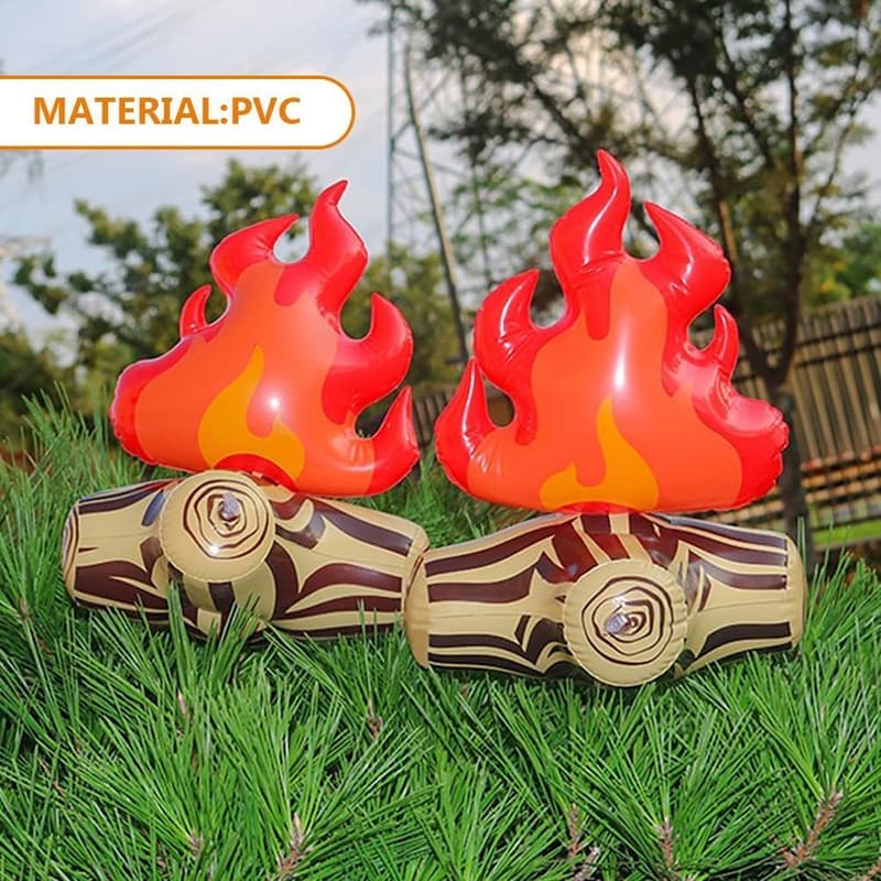Aufblasbares Lagerfeuer-Set aus PVC für Garten und Camping