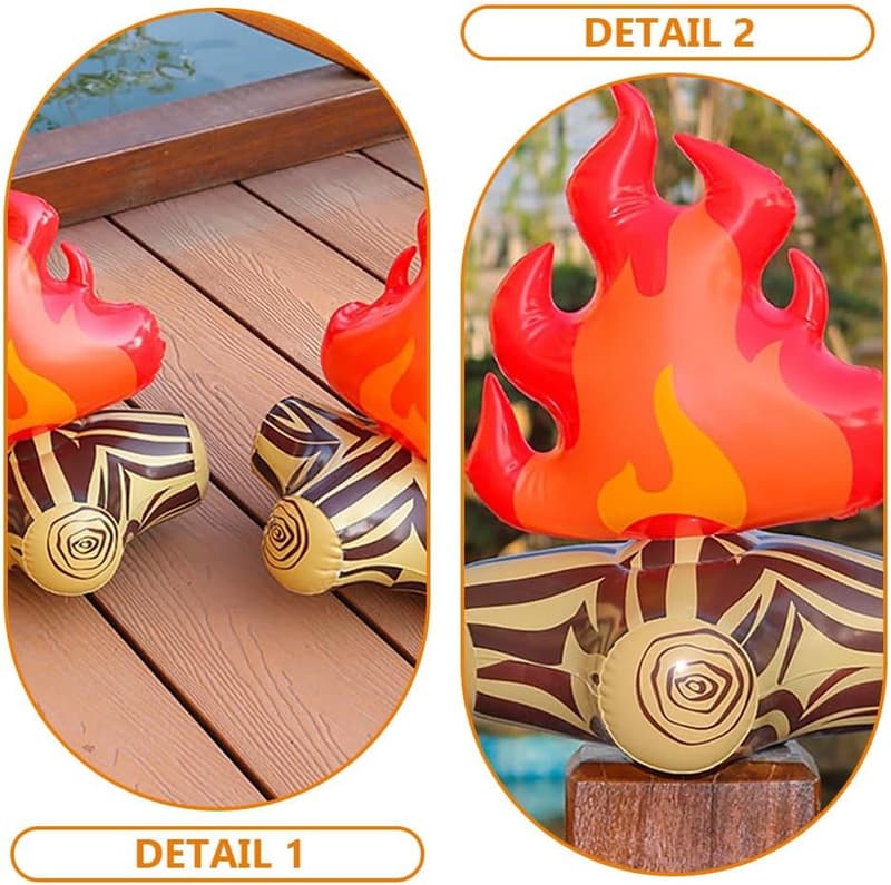 Aufblasbares Lagerfeuer-Set aus PVC für Garten und Camping