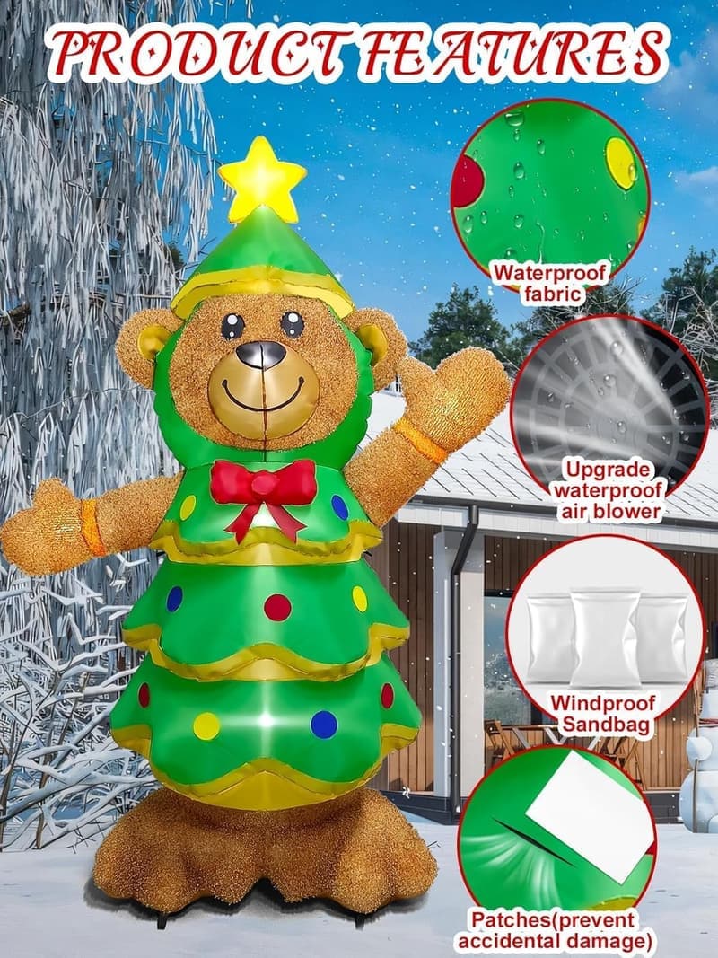 Aufblasbarer Weihnachtsmann für Garten-Dekoration 7.1FT