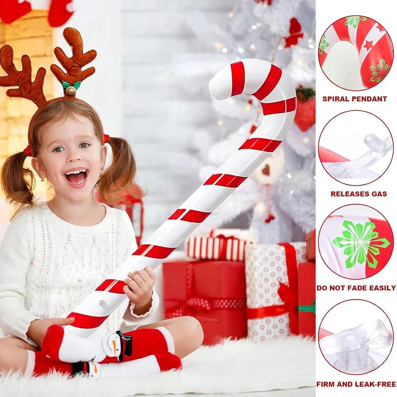 Aufblasbare Weihnachtskugeln 5er-Set 87 cm für Außenbereich