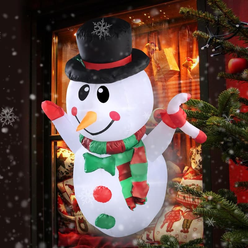 Aufblasbarer Weihnachts-Schneemann mit LED-Licht für Garten & Party