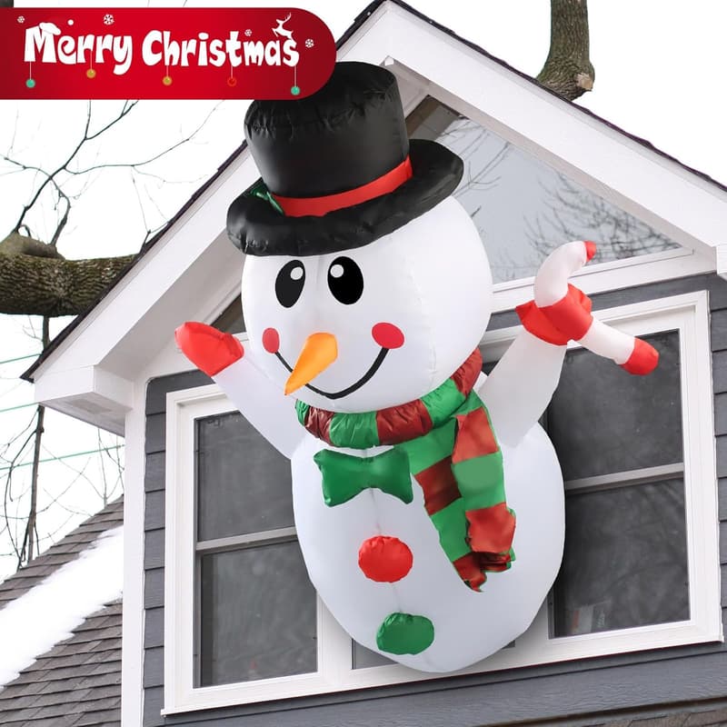 Aufblasbarer Weihnachts-Schneemann mit LED-Licht für Garten & Party