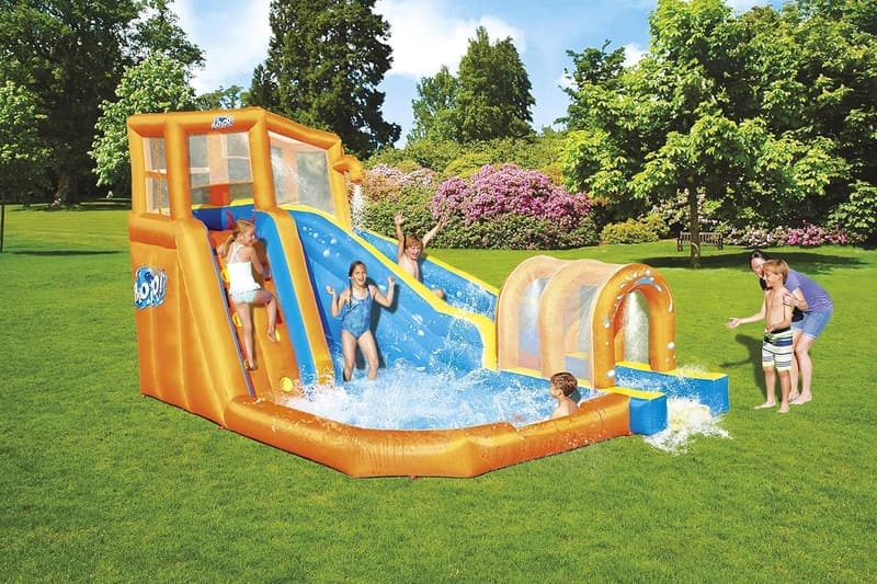 Bestway H2OGO! Wasserpark Hurricane mit Dauergebläse, 420 x 320 cm