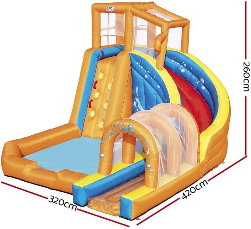 Bestway H2OGO! Wasserpark Hurricane mit Dauergebläse, 420 x 320 cm