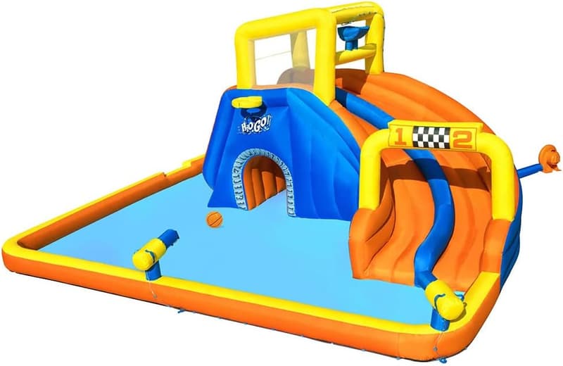 Bestway H2OGO! Mega Wasserpark mit Dauergebläse, 551 x 502 x 265 cm