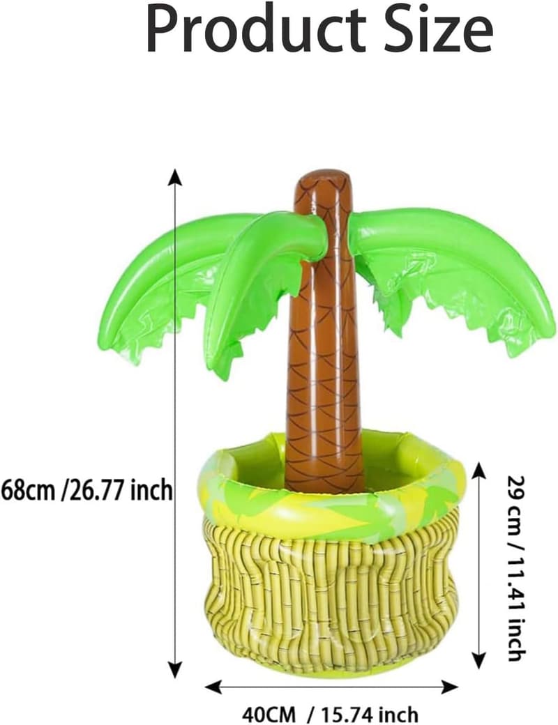 Aufblasbare Palme 68 cm – Getränkekühler für Gartenpartys und Strand