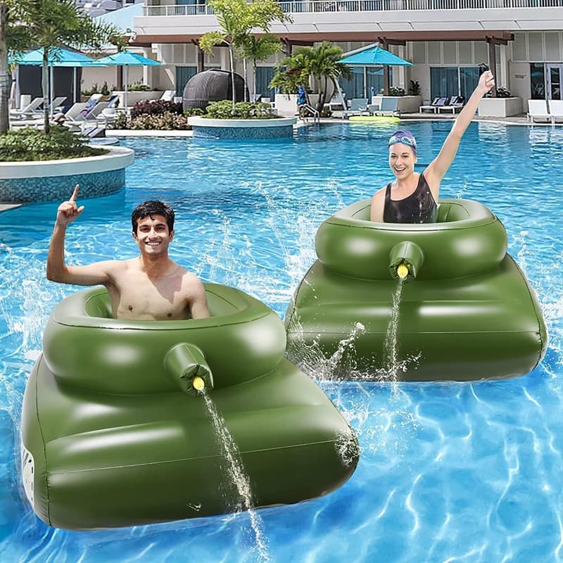 Aufblasbare Pool-Hängematte mit Wasserpistole für Kinder und Erwachsene