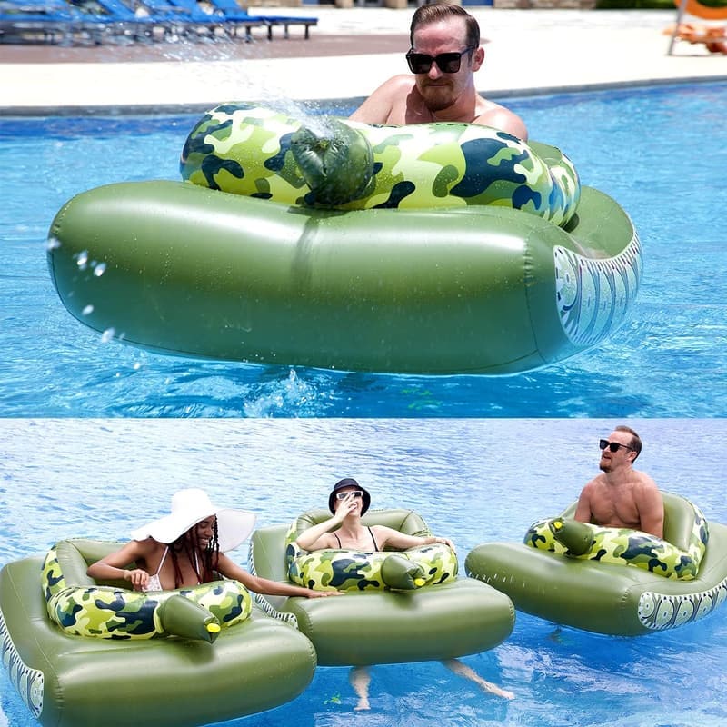 Float Joy Aufblasbare Luftmatratze mit Wasserpistole für den Pool