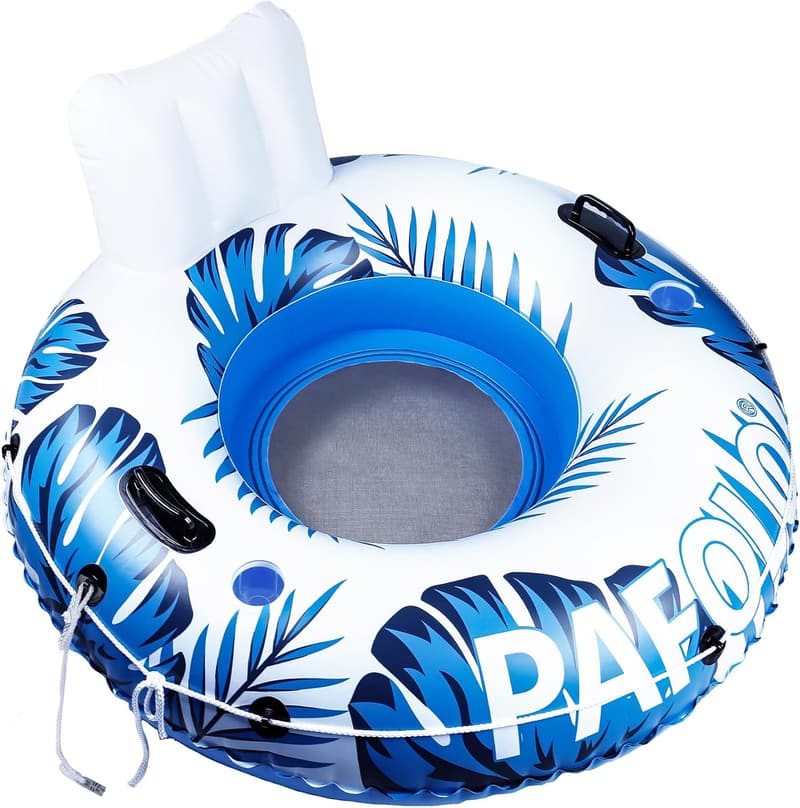 Aufblasbarer Schwimmsessel für Erwachsene mit Getränkehaltern, 135 cm