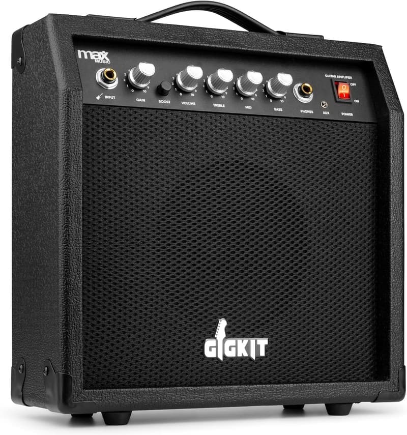 Kompakter 40W Mini-Gitarrenverstärker mit Kopfhörer-Anschluss - Schwarz