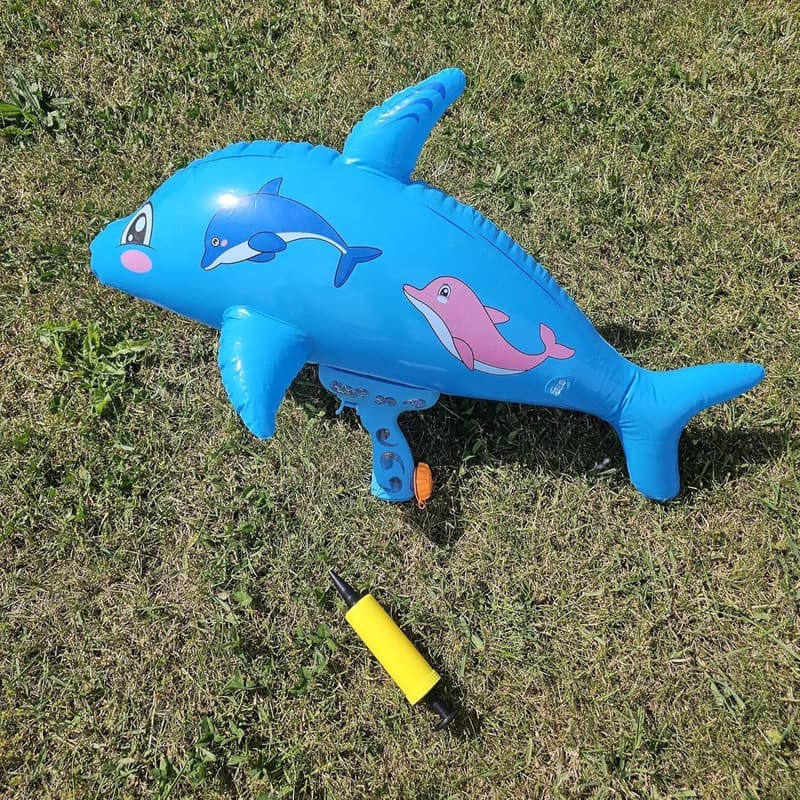 Aufblasbare Delfin Wasserpistole für Kinder, 72 x 43 cm