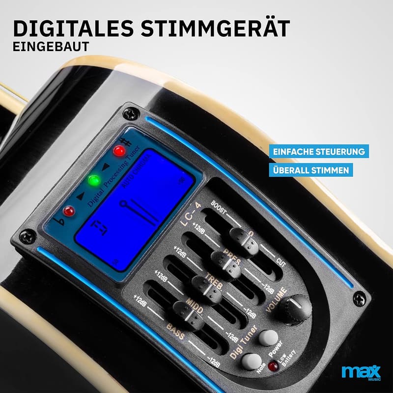 E-Gitarre Set mit Verstärker, Tasche, Stimmgerät, Kabel und Plektrum