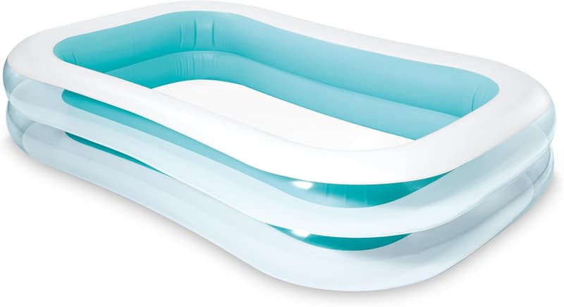 Aufblasbarer Familienpool aus Vinyl, rechteckig, 262x175x56 cm
