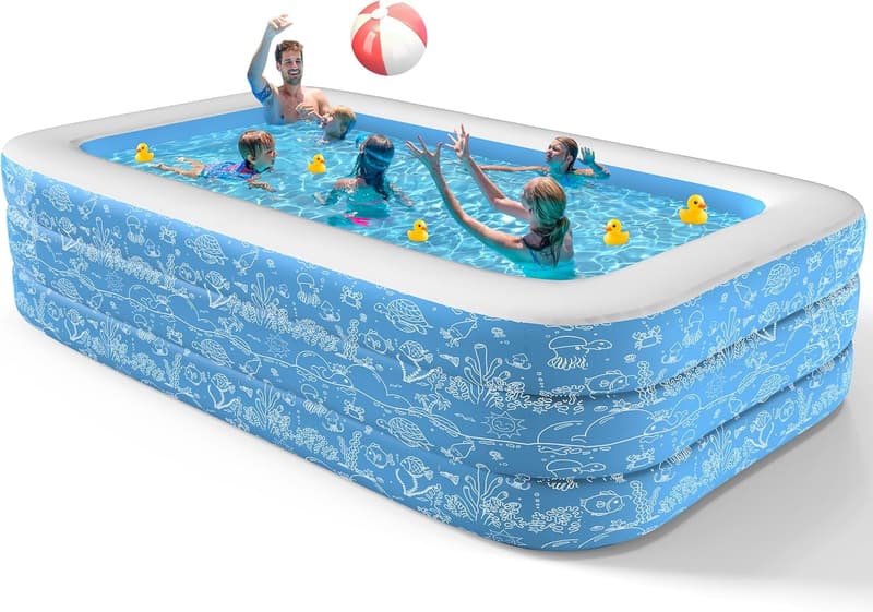 Großes aufblasbares Familienpool für Garten und Innenbereich, 300 x 165 x 56 cm