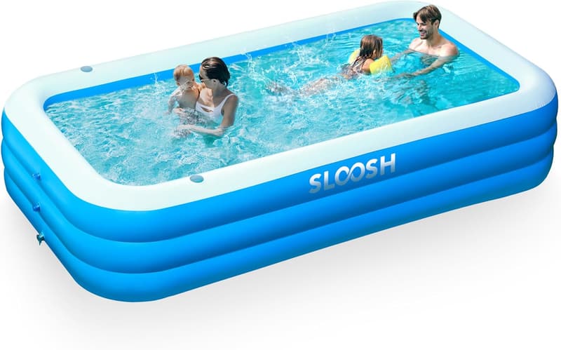 Verdickter Aufstellpool für Familien, 304,8 x 182,8 x 55,8 cm, Blau