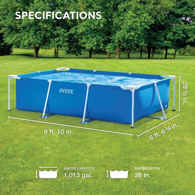 Intex Rechteckiger Rahmenpool, Blau, 300 x 200 x 75 cm