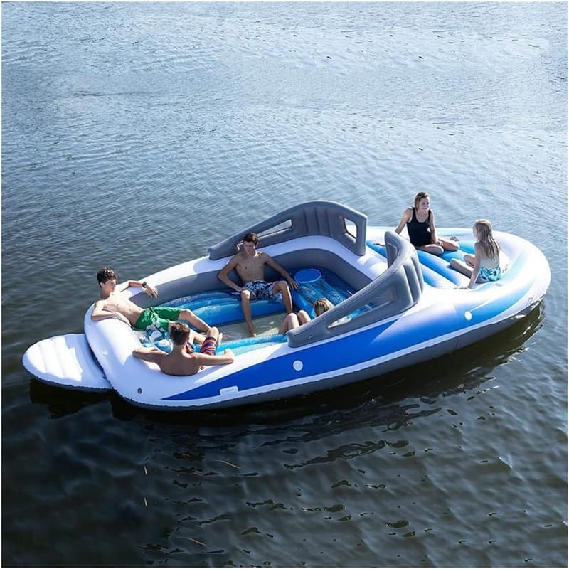 Aufblasbares Wasser-Piratenboot für 4-6 Personen, PVC, 400x210x120 cm
