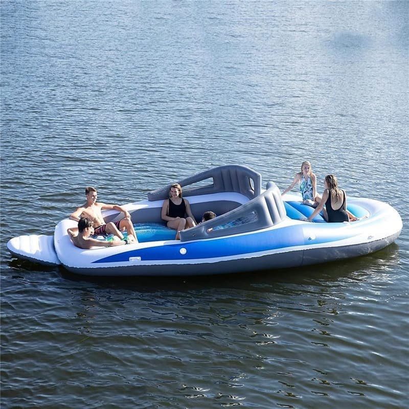 Aufblasbares Wasser-Piratenboot für 4-6 Personen, PVC, 400x210x120 cm