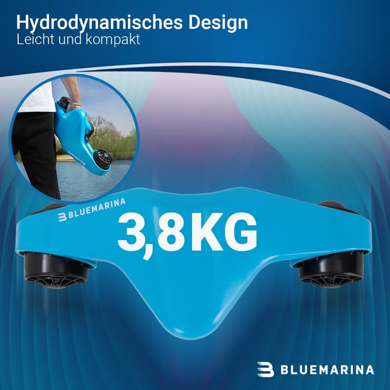 Bluemarina Tauchscooter Orca - Unterwasserscooter mit 2 Motoren und 30m Tauchtiefe