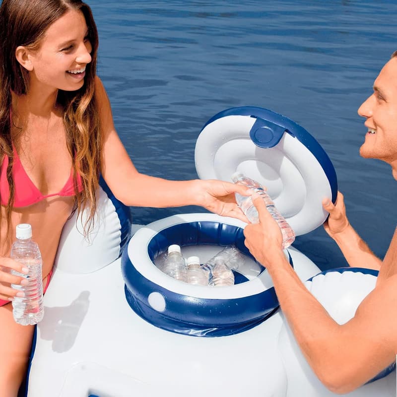 Aufblasbarer Doppel-Schwimmring River Run für den Sommer, Vinyl, 243x157 cm