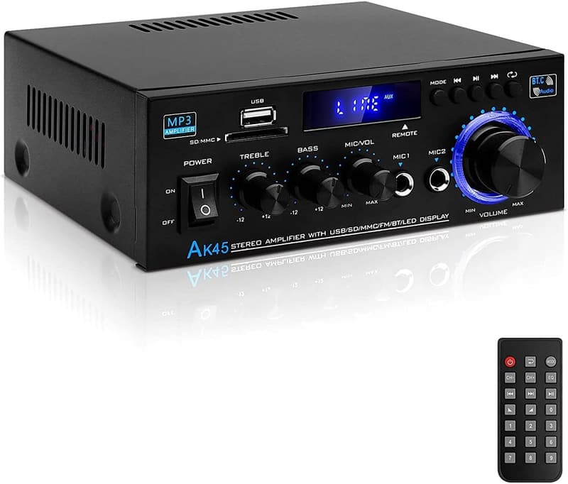 Mini Bluetooth HiFi-Verstärker 400W mit UKW-Radio für Zuhause oder Auto
