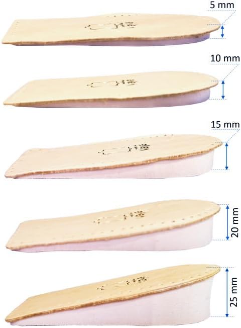 Orthopädische Fersenerhöhung aus Schafleder, 5 mm, Einlagen für Männer 41-43