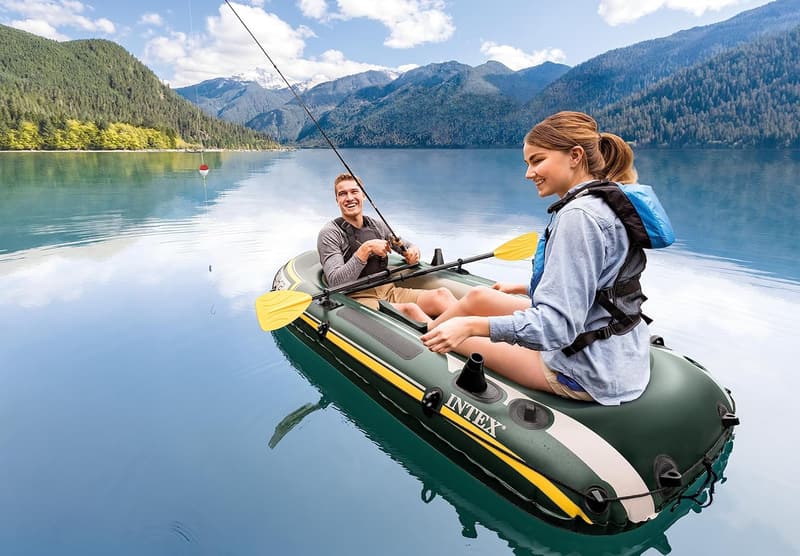 Intex Aufblasbares Schlauchboot Seahawk 2 für 2 Personen, PVC, 236x114 cm