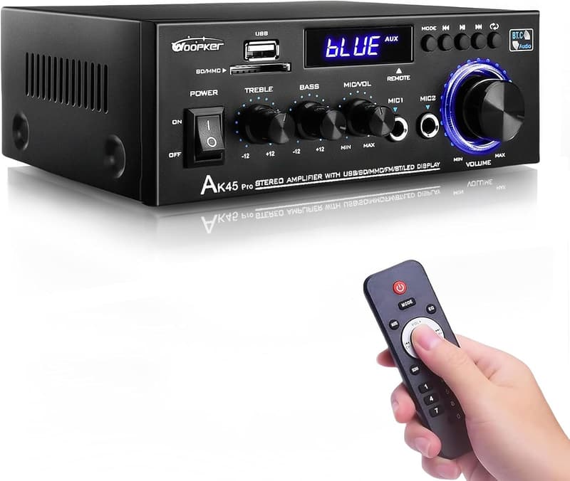 AK45 Pro HiFi Mini Verstärker, 500W, 2 Kanäle, Bluetooth, für Zuhause oder Auto