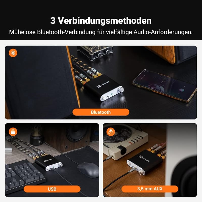 Fosi Audio ZK-1002D Bluetooth Mini HiFi Verstärker 100W×2