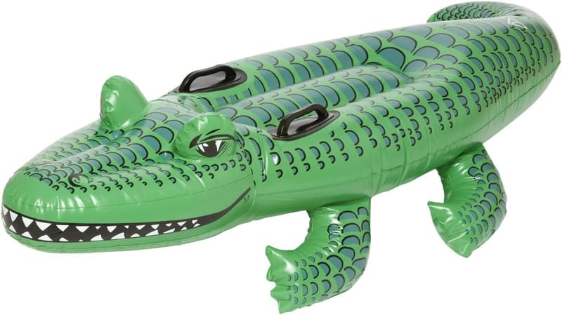 Aufblasbares Krokodil aus Kunststoff, 139,7 cm, Grün
