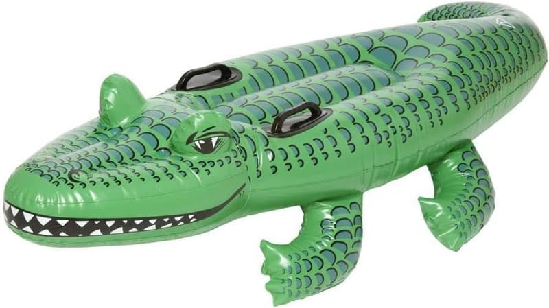 Aufblasbares Krokodil aus Kunststoff, 139,7 cm, Grün