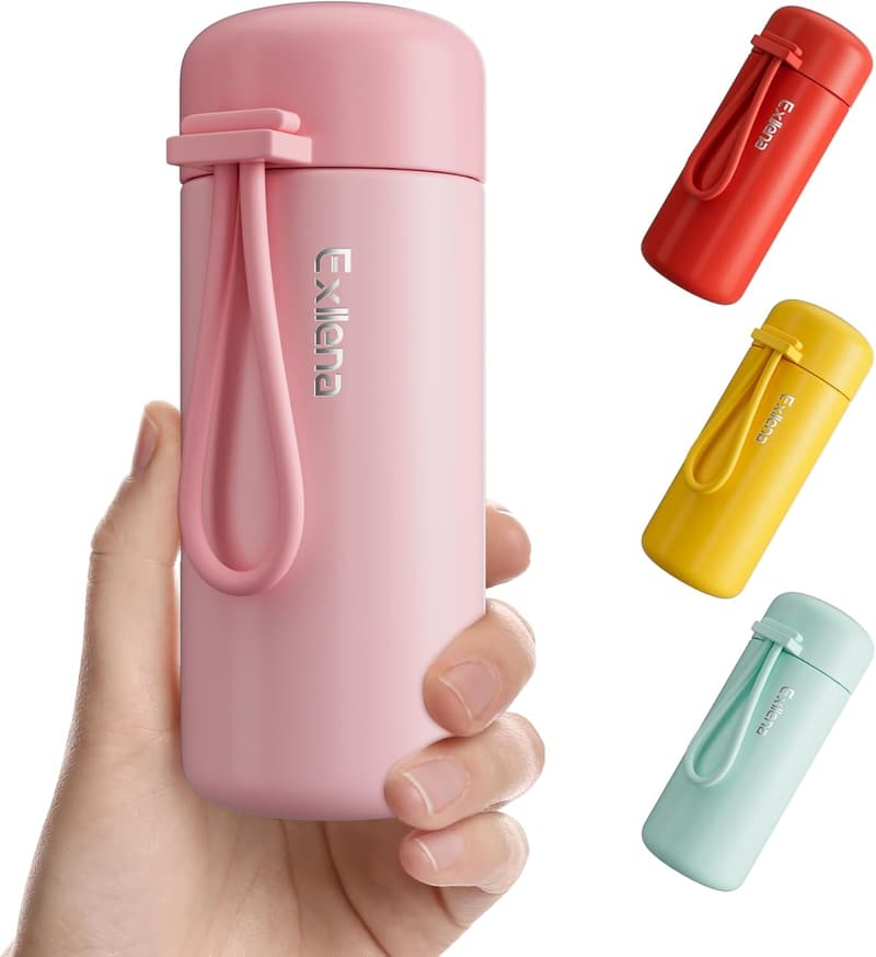 Mini Thermosflasche 150ml aus Edelstahl - Auslaufsicher, rosa