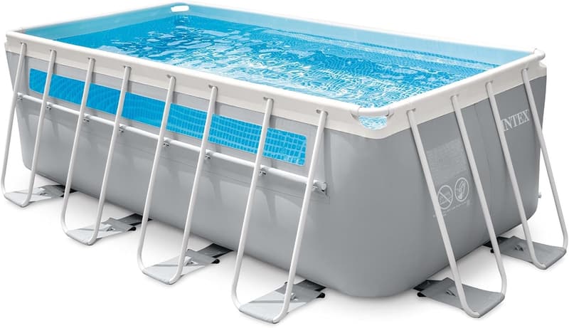 Intex Clearview Rechteckpool 400x200 cm mit Filterpumpe und Zubehör