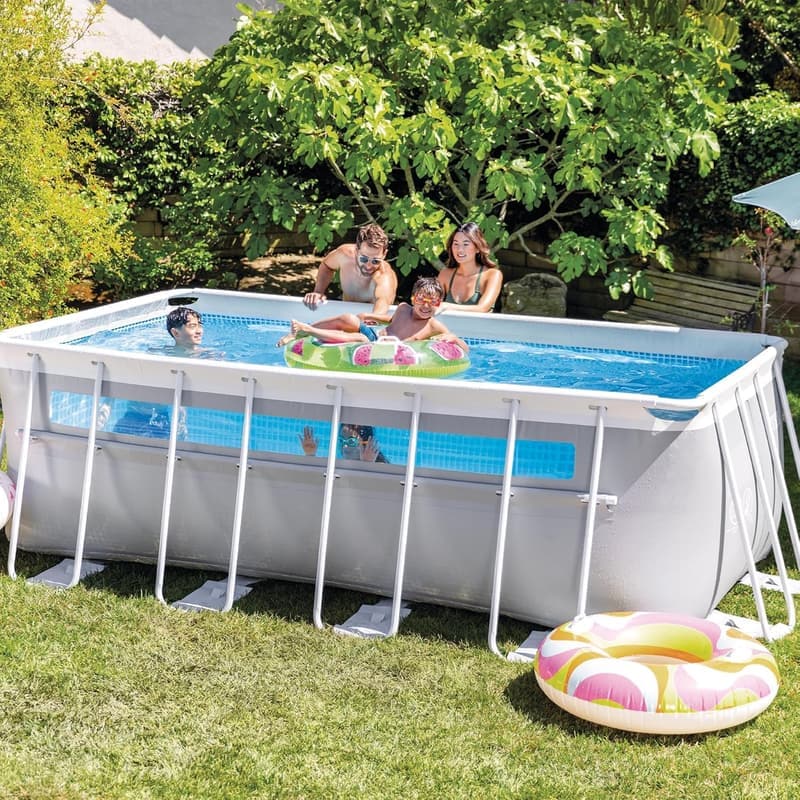 Intex Clearview Rechteckpool 400x200 cm mit Filterpumpe und Zubehör