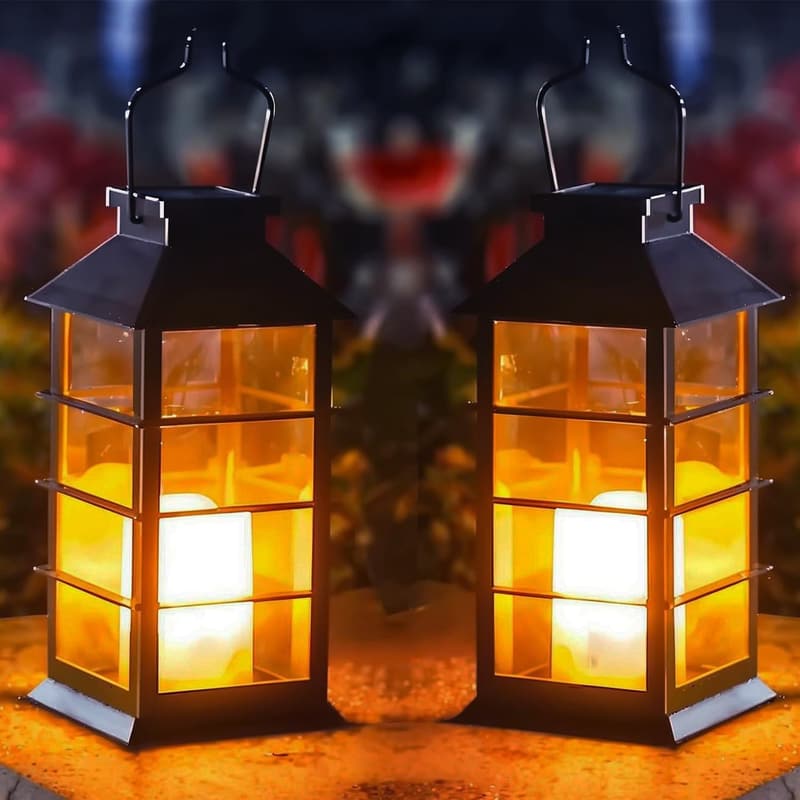 Solarlaternen für Außen – 2er Set, Vintage, IP44 wasserdicht